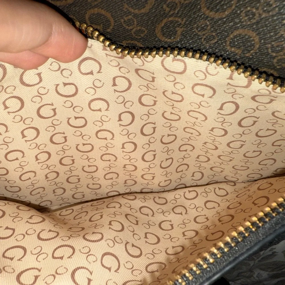 Guess Black and Tan Backpack with Textured Design - Picture 5 of 5